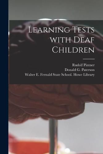 Cover image for Learning Tests With Deaf Children