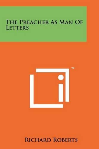 Cover image for The Preacher as Man of Letters