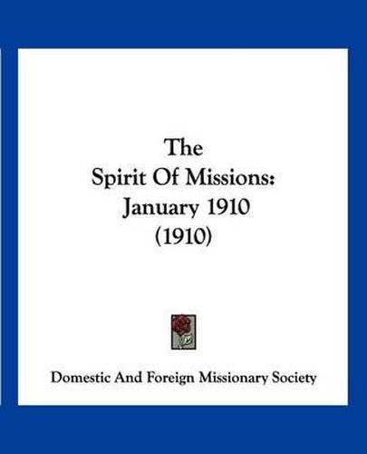 Cover image for The Spirit of Missions: January 1910 (1910)