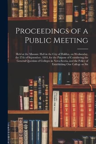 Cover image for Proceedings of a Public Meeting [microform]