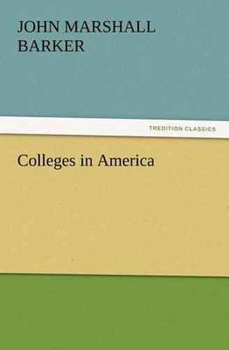 Cover image for Colleges in America