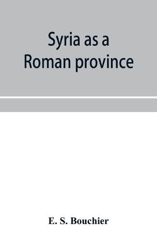 Cover image for Syria as a Roman province