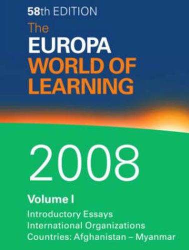 Cover image for The Europa World of Learning 2008