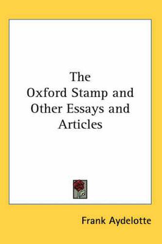 Cover image for The Oxford Stamp and Other Essays and Articles