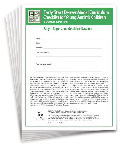 Cover image for Early Start Denver Model Curriculum Checklist for Infants and Young Autistic Children, Second Edition
