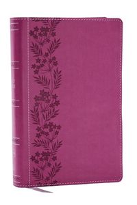 Cover image for NKJV Personal Size Large Print Bible with 43,000 Cross References, Pink Leathersoft, Red Letter, Comfort Print (Thumb Indexed)