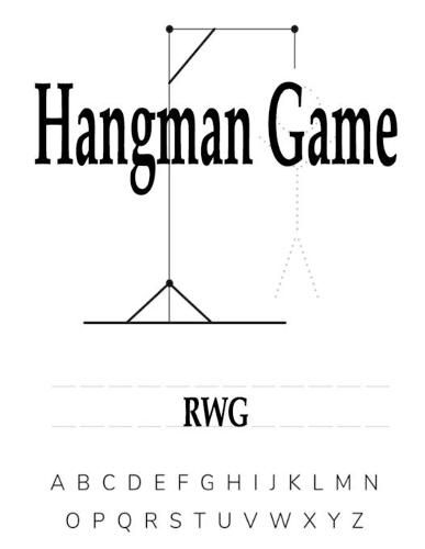 Cover image for Hangman Game: 50 Pages 8.5 X 11
