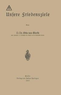 Cover image for Unsere Friedensziele