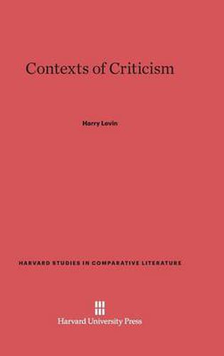 Contexts of Criticism