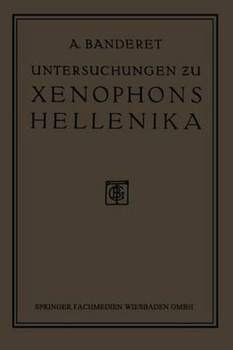 Cover image for Untersuchungen Zu Xenophons Hellenika