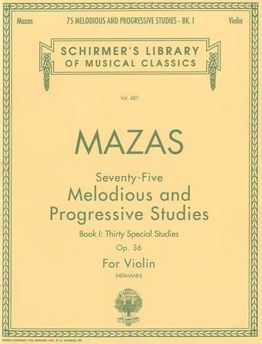 Cover image for 75 Melodious and Progressive Studies, Op. 36 Bk 1: Book 1