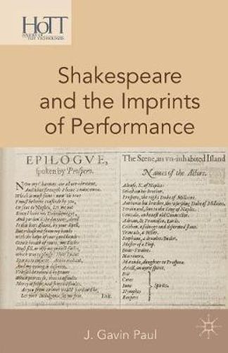 Cover image for Shakespeare and the Imprints of Performance