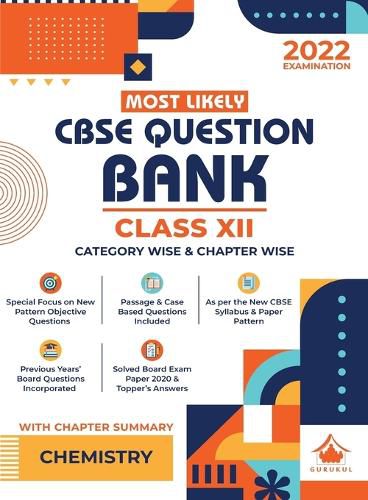 Cover image for Most Likely Question Bank - Chemistry: Cbse Class 12 for 2022 Examination