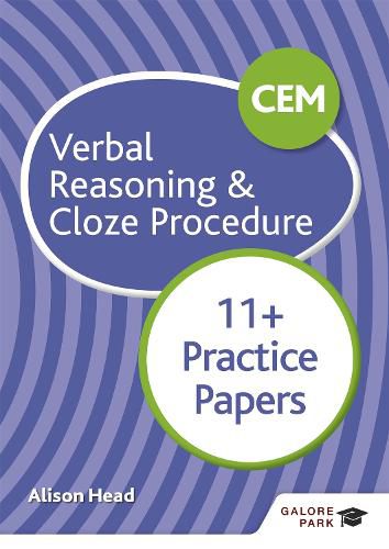 Cover image for CEM 11+ Verbal Reasoning & Cloze Procedure Practice Papers
