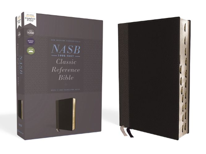 Cover image for NASB, Classic Reference Bible, Leathersoft, Black, Red Letter, 1995 Text, Thumb Indexed, Comfort Print