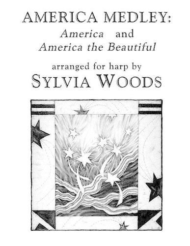 Cover image for America Medley America  and  America the Beautiful: Arranged for Harp