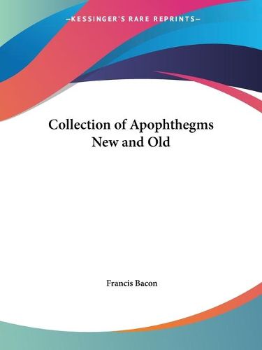 Cover image for Collection of Apophthegms New