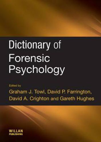 Cover image for Dictionary of Forensic Psychology