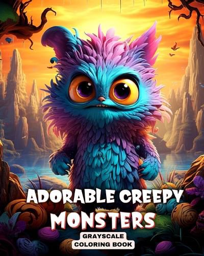 Cover image for Adorable Creepy Monsters Grayscale Coloring Book