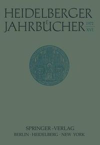 Cover image for Heidelberger Jahrbucher