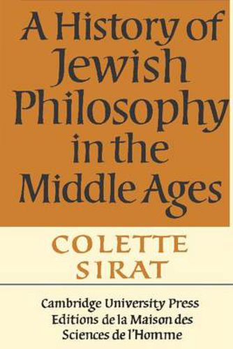 Cover image for A History of Jewish Philosophy in the Middle Ages