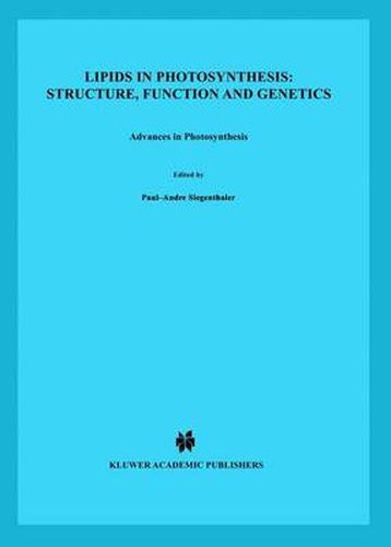 Lipids in Photosynthesis: Structure, Function and Genetics