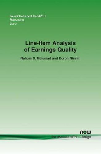 Cover image for Line-item Analysis of Earnings Quality