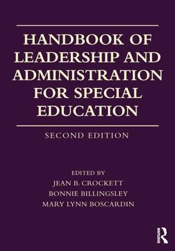 Cover image for Handbook of Leadership and Administration for Special Education