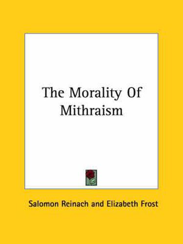 Cover image for The Morality of Mithraism