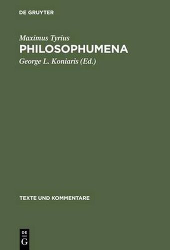 Maximus Tyrius: Philosophumena