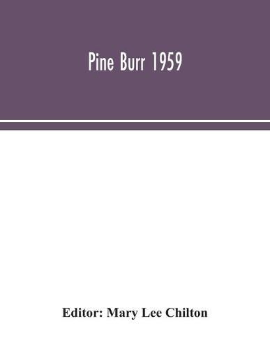 Cover image for Pine Burr 1959