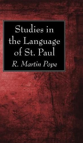 Cover image for Studies in the Language of St. Paul