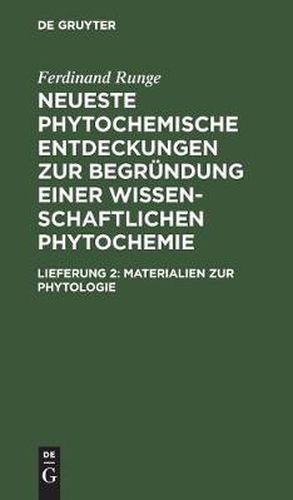 Cover image for Materialien zur Phytologie