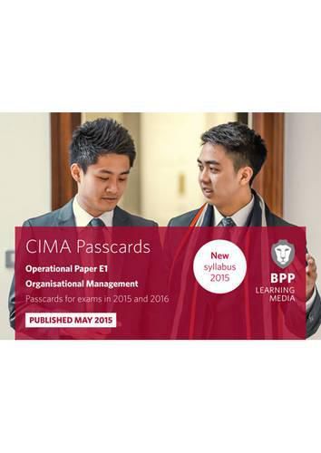 Cover image for CIMA E1 Organisational Management: Passcards