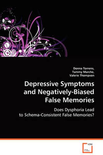 Cover image for Depressive Symptoms and Negatively-Biased False Memories