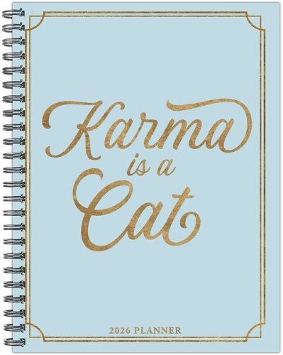 Cover image for Karma Is a Cat 2026 6.5 X 8.5 Weekly Monthly Softcover Planner