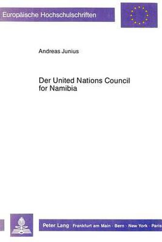 Cover image for Der United Nations Council for Namibia