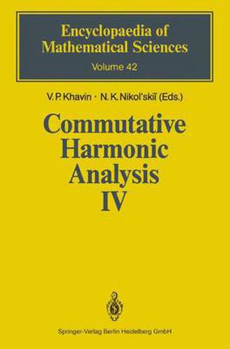 Cover image for Commutative Harmonic Analysis IV: Harmonic Analysis in IRn