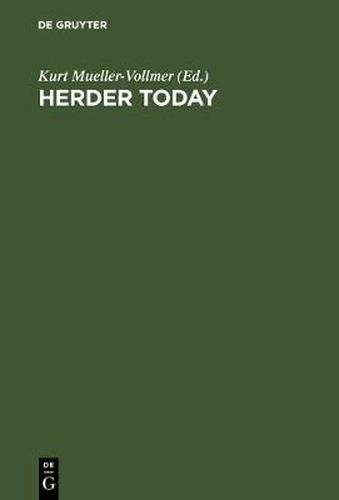 Cover image for Herder Today: Contributions from the International Herder Conference, November 5-8, 1987, Stanford, California