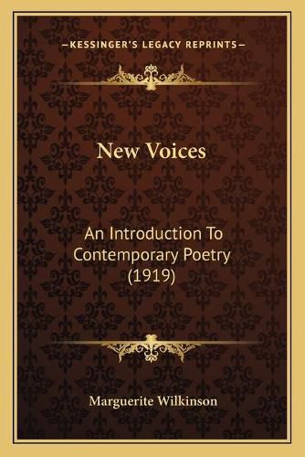 Cover image for New Voices: An Introduction to Contemporary Poetry (1919)