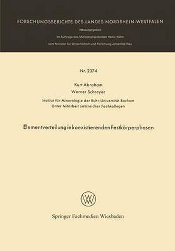 Cover image for Elementverteilung in Koexistierenden Festkoerperphasen