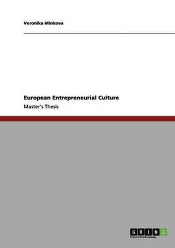 Cover image for European Entrepreneurial Culture