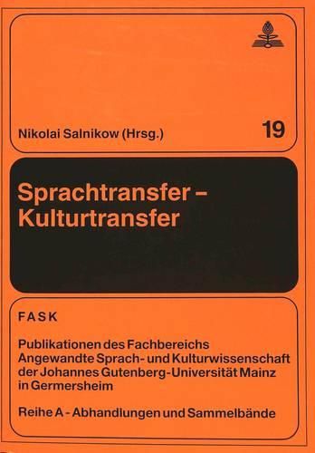 Cover image for Sprachtransfer - Kulturtransfer: Text, Kontext Und Translation