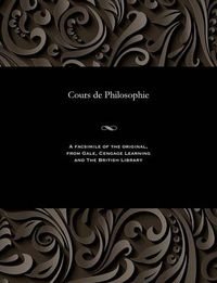 Cover image for Cours de Philosophie