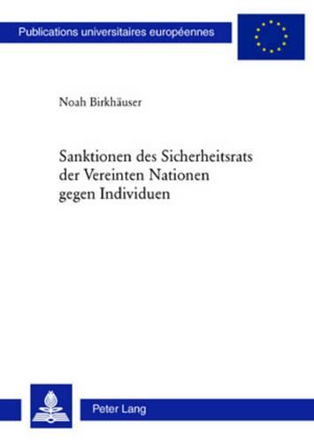 Cover image for Sanktionen Des Sicherheitsrats Der Vereinten Nationen Gegen Individuen