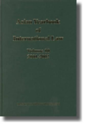 Cover image for Asian Yearbook of International Law, Volume 10 (2001-2002)