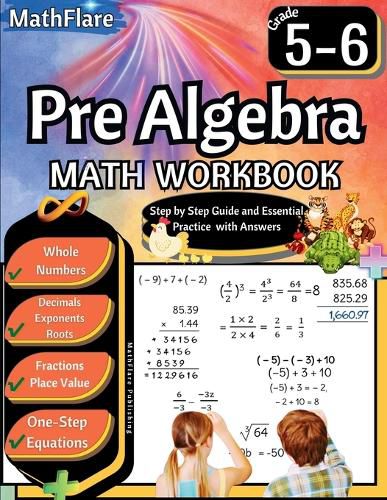 Cover image for Pre Algebra Workbook 5th and 6th Grade