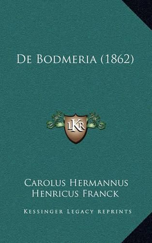 Cover image for de Bodmeria (1862)