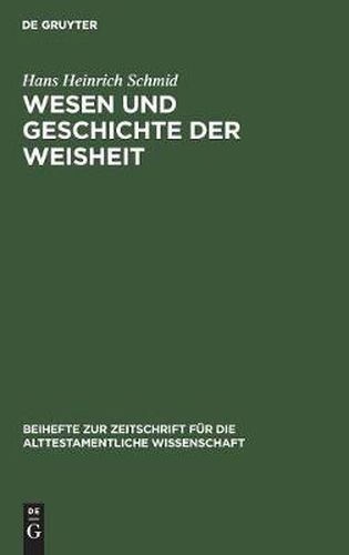 Cover image for Wesen und Geschichte der Weisheit