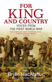 Cover image for For King And Country: Voices from the First World War